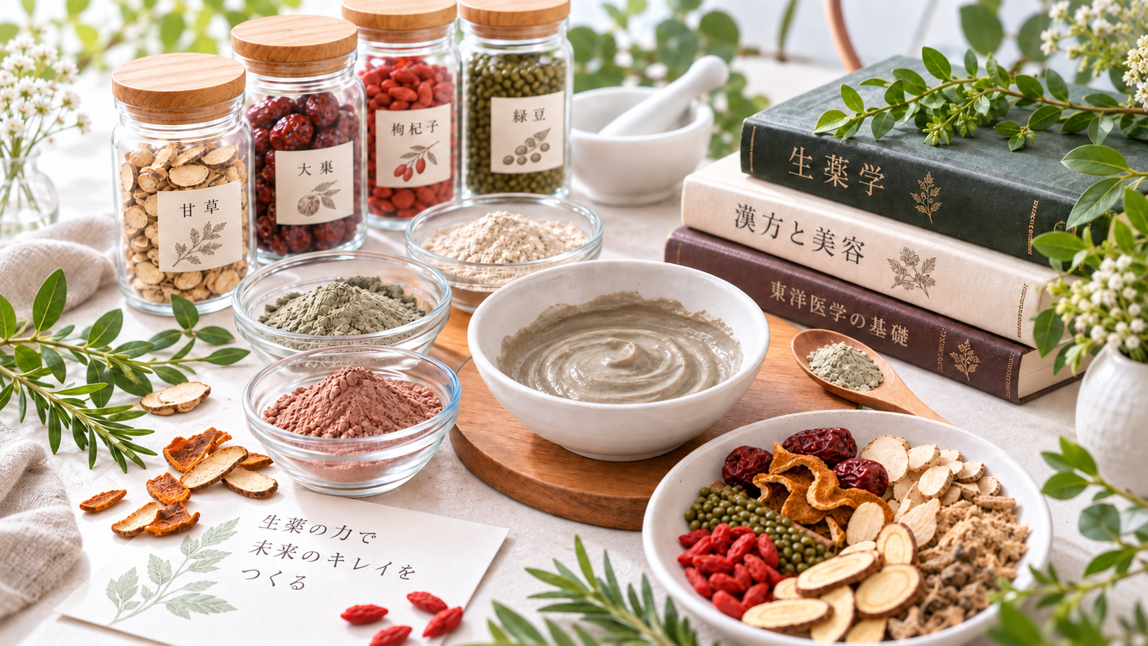 クレイ＆生薬で作るカンタン泥パック作り